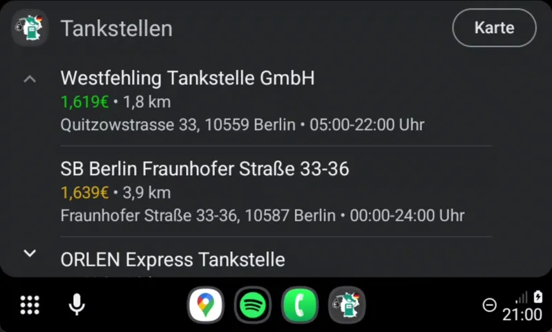 Android Auto - List View