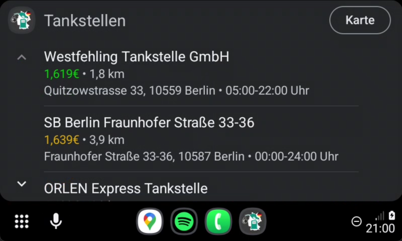 Android Auto - List View