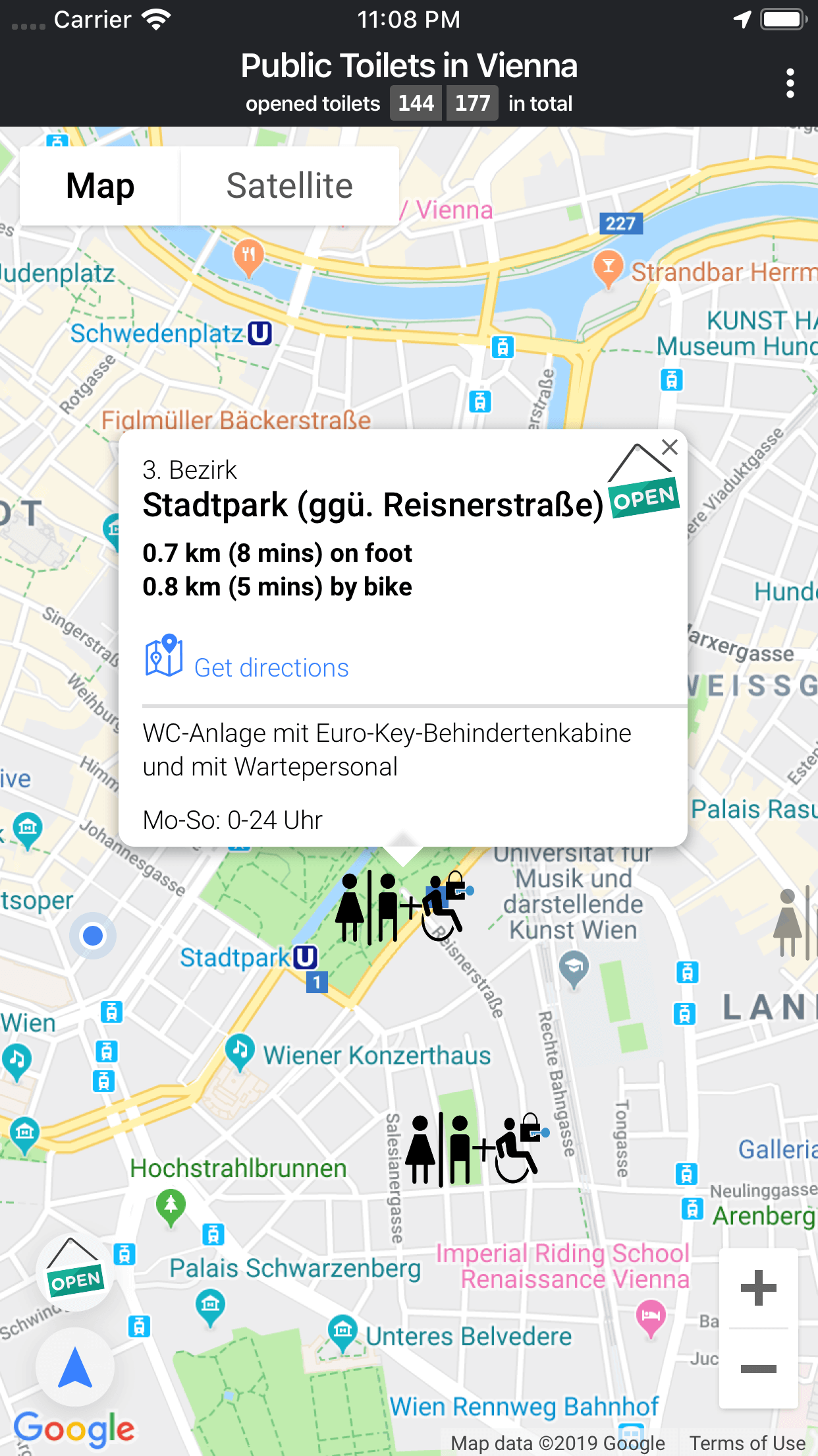 Public Toilets in Vienna — detail view
