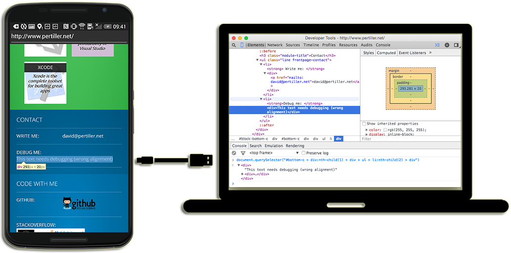 Remote debugging the Android native browser